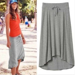 Athleta Beachcomber Pura Vida Grey Midi Skirt L